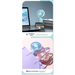 Handheld USB Desk Fan for MINI Compact Lightweight 3 Speed Portable Cooling Fan