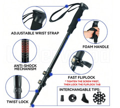 Collapsible Trekking Poles for Hiking 2 Pack – Adjustable Aluminum Hiking Pol…