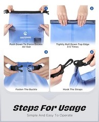 Dry Bag Waterproof Roll Top Lightweight Floating Storage Bag with 5L Blue-5L