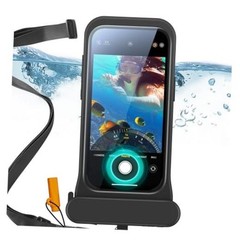 Waterproof Phone Pouch for iPhone 13 Pro / 14 Pro / 15 Pro, Underwater Black