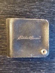 Eddie Bauer Compact Map Compass & Magnifier 2 x 2″ Leather Sheath Hiking Camping