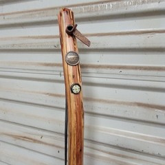 CUSTOM CEDAR STICKS TREK HIKE CAMP PARACORD OR LEATHER WRAP OR LANYARD+COMPASS