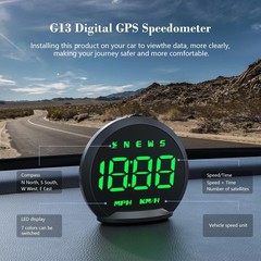 G13 GPS Speedometer, Universal Digital GPS Speedometer with Color Font , USB …
