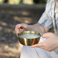 Stainless Steel Rice Wine Serving Bowl Snow Cup Lightweight 18x13x4.5cm