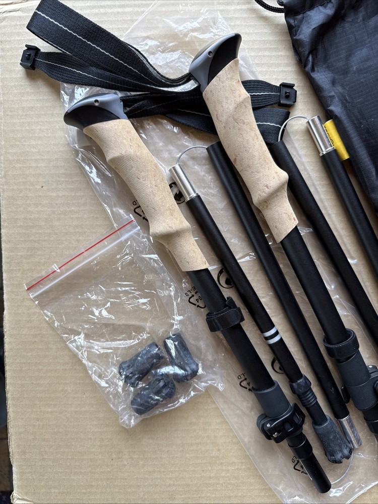 Trekology Aluminum Foldable Trekking Poles Trekz XE Black NOB