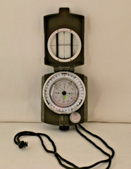 Military Lensatic Prismatic Compass with Pouch Hiking Scout Army Geology Camping
