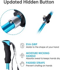 Trekking Poles Collapsible Hiking Poles – Lightweight Aircraft-Grade Aluminum…
