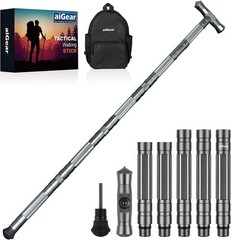All-in-One Survival Hiking Stick – Adjustable to 43.5 Inches, Lightweight Design