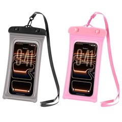 Waterproof Phone Pouch 2 Pack, IPX8 Universal Phone Dry Bag Case Floating