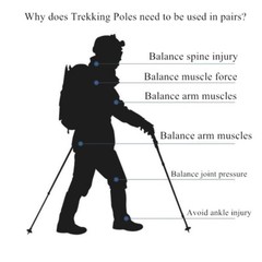 Hiking Tactical Poles Hiking Canes Hiking Survival Shockproof Adjustable Canes