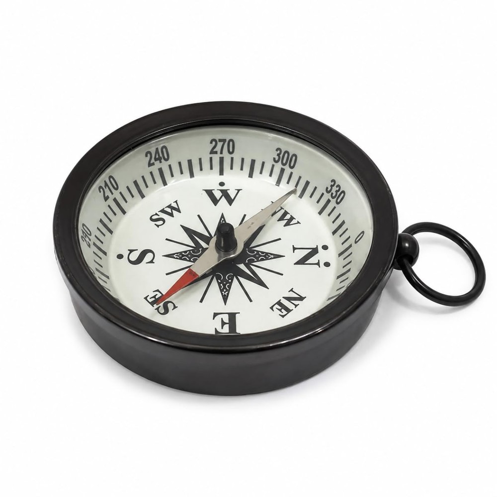 Solid Brass Pocket Compass, 1.75″, Bronze Rustic Vintage Home Decor Gifts