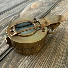 Antique Two Ton Military Compass~Pocket Compass Marine Ship Instrument Handmade