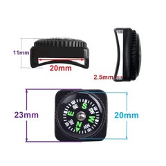 15pcs Slip-On Wrist Compass Hard Shell Liquid Filled Mini Small 23mm, Black