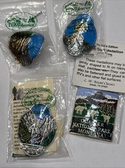 Lot of 4 Hike America Walking Stick Badges Mounts: Colorado Kings Canyon Glacier
