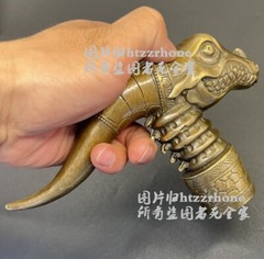 Solid Brass Crocodile Statue Walking Stick Cane Handle Top Topper Collection