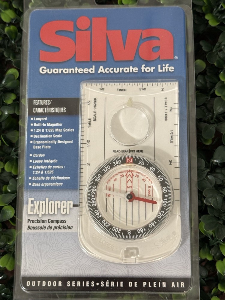 SILVA Explorer Waterproof 360 Degree Camping Compass Made in Indonesia.