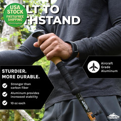 Lightweight Aluminum Trekking Poles Cork Grip Quick Lock
