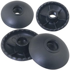 8 PCS Black Round Hiking Cane Basket Replacement Accessory Plastic Portable