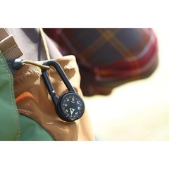 Durable Clip-on Carabiner Compass for Hiking Trails and Backcountry Use