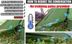 1 Person Trekking Pole Tent for Backpacking – Ultralight 1P-Yellow, Yellow