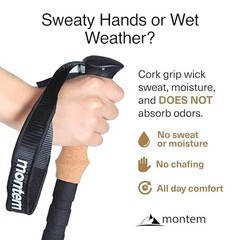 Carbon Fiber Trekking Poles – Ultralight 3K Hiking Poles, Collapsible & Black