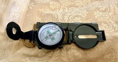 Military Style Camping/ Hiking Lens Lensatic Liquid Compass Metal Green