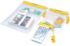 Clear Waterproof Bags, Water Tight Cases Pouch Dry Bags for Camera Yellow