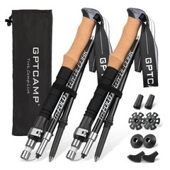 GPTCAMP Nordic Walking Stick, TPZ2, 2pcs Folding Collapsible Lightweight Hiki…
