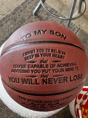 Collector Basketball To My Son Inspirational Motivational Gift Display Ball Love