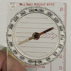 Vintage Polaris Compass Liquid Filled Silva System Hiking Made Sweden Type 7