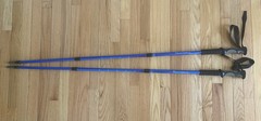 BAFX Products Telescoping Aluminum Trekking Poles Blue with Tips & Baskets