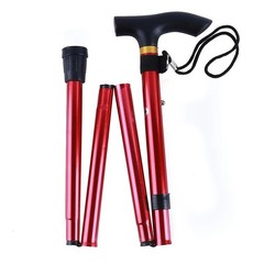 Folding Aluminum Trekking Pole – Collapsible Hiking Walking Cane Travel Stick