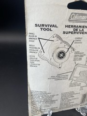 Coleman Blue Camping Survival Tool Compass Can Opener, Screwdriver, Blade New