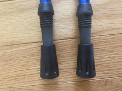 BAFX Products Telescoping Aluminum Trekking Poles Blue with Tips & Baskets