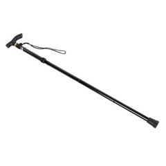 (Black)Aluminium Alloy Telescopic Walking Cane Trekking CH