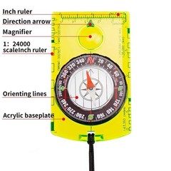 Waterproof Outdoor Compass for Hiking Camping Backpacking Orienteering Map Readi
