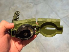 Cammenga Model 3h Tritium Lensatic Compass Olive Drab US Military Issue Pouch