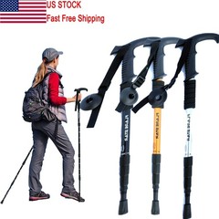 2X Trekking Poles Nordic Walking Sticks Adjustable Anti-shock Hiking Alpenstock