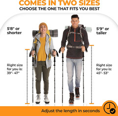 Lightweight Trekking Poles – Compact Walking Sticks with Quick Locks, Ergonomic