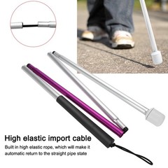 Folding Foldable Reflective Cane Crutch Portable Anti Shock Guide Walking Stick