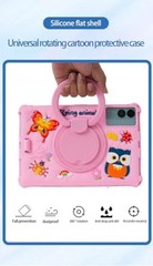 11-inch Android Tablet Case – Universal Cute Cartoon Case for ApoloSign, pink