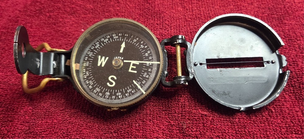Vintage Working LENSATIC Engineer Compass – 2″ Made in Japan