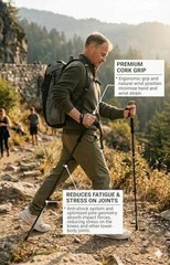 Carbon Fiber Trekking Poles – Ultralight 3K Hiking Poles, Collapsible & Black