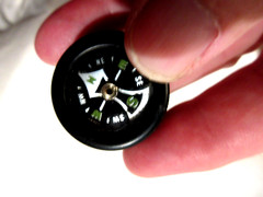 2-Vintage Lapel Hunting/Hiking Compasses-Made in Japan