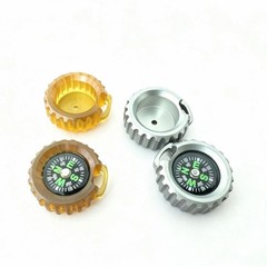 Mini PEI Titanium Compass Keychain Necklace Pendant Outdoor Camping Hiking EDC