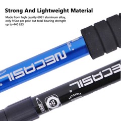 Pair of Hiking Trekking Poles Walking Sticks Alpenstock Telescopic Anti-Shock