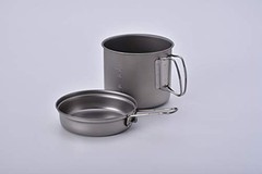 Snow Peak Trek 900 Titanium Cookset Pot and Skillet SCS-008T JAPAN IMPORT