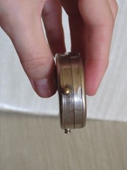 VTG German Made Field Pocket Compass WWII Era?? Silver Tone Metal READ