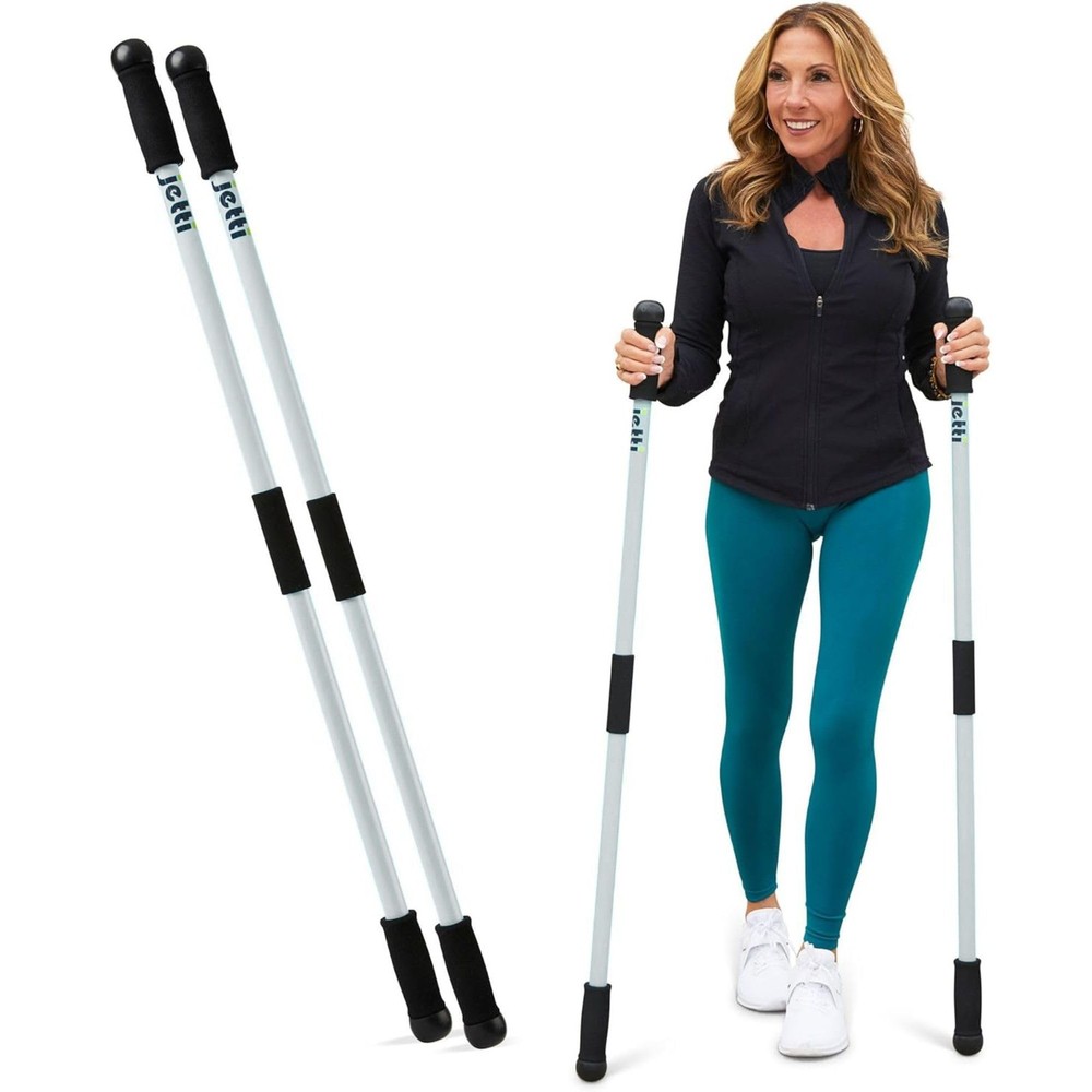 Weighted Walking Sticks for Seniors, Women & Men – 1.2lb Each Ergonomic Hikin…