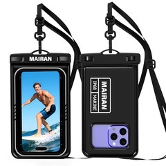 MAIRAN Floating Waterproof Phone Pouch 2Pack, Floatable IPX8 8.0 inches